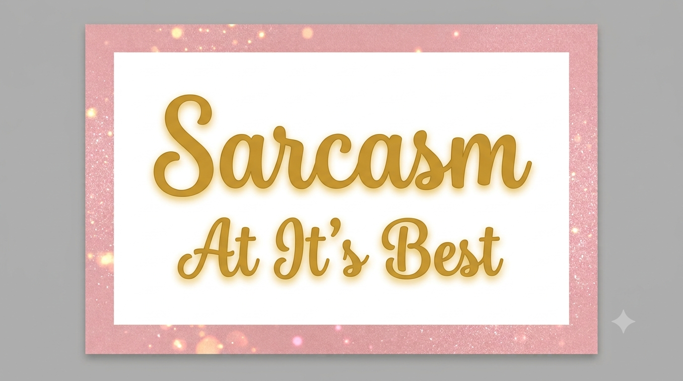Sarcasm At It's Best